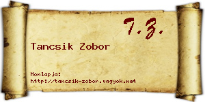 Tancsik Zobor névjegykártya